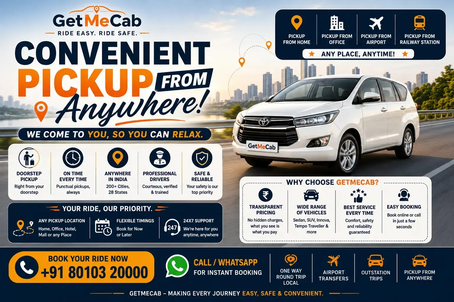 Convenient Pickup from Anywhere in Chandigarh 