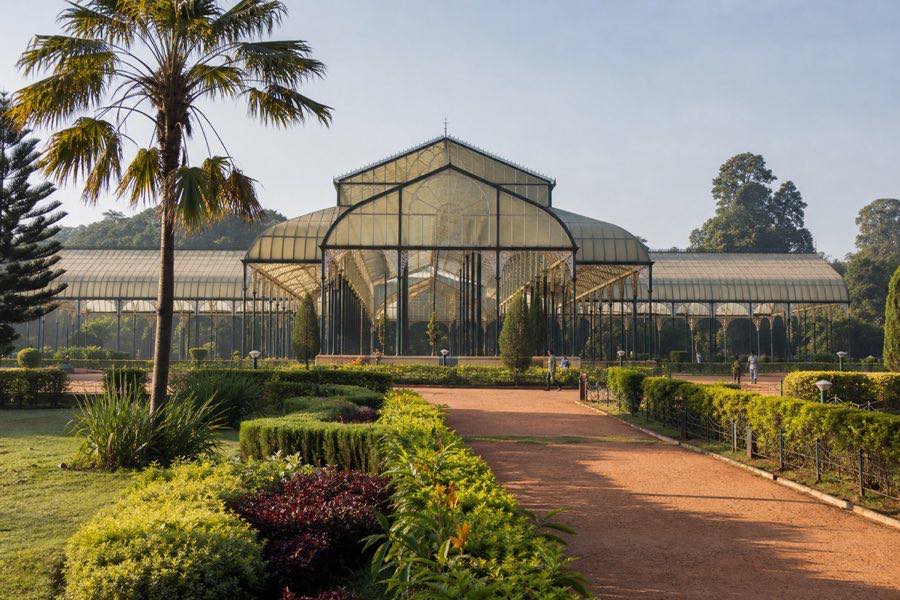 Lalbagh Glass House and gardens in Bangalore