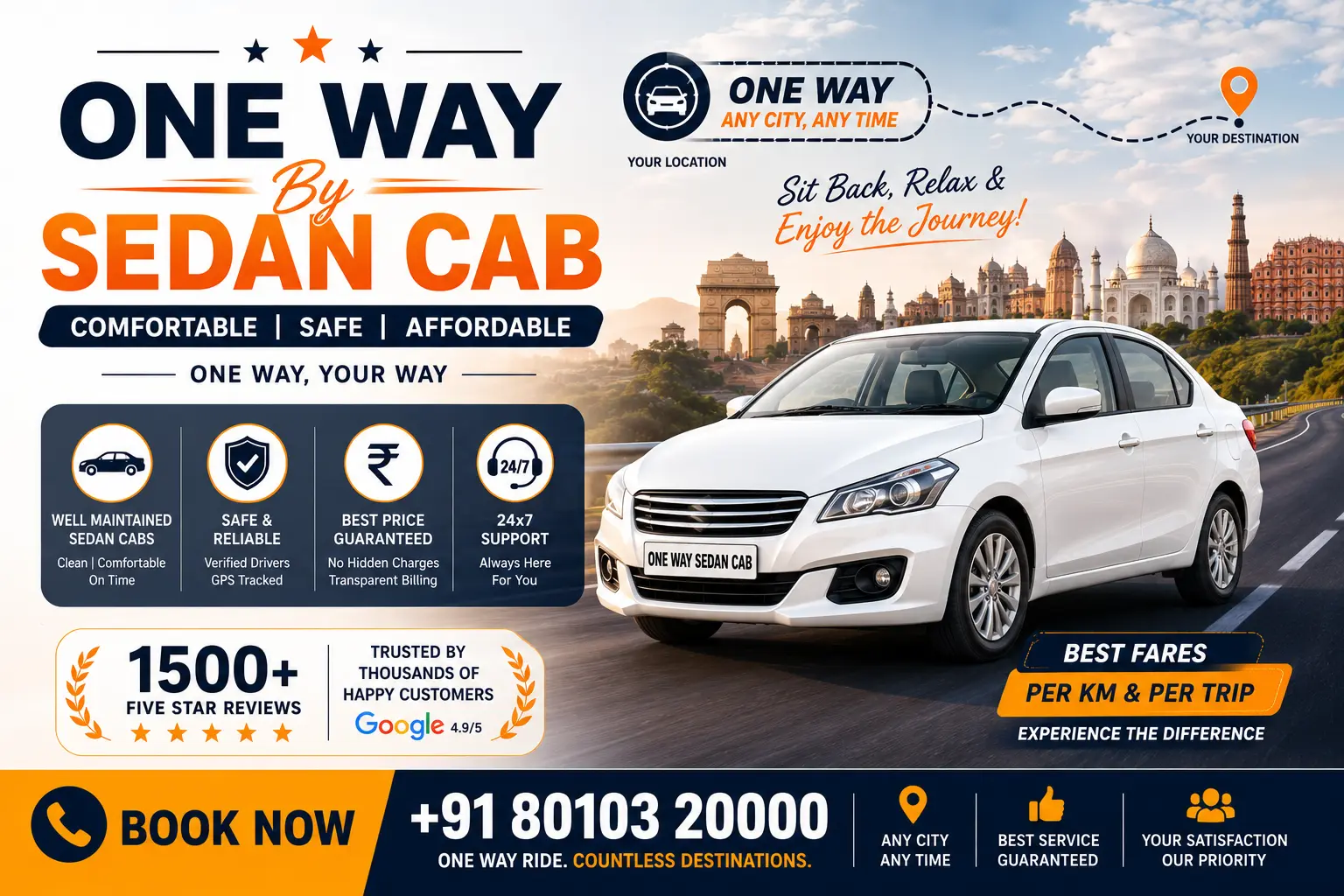Sedan Cab Mathura to Haridwar One Way