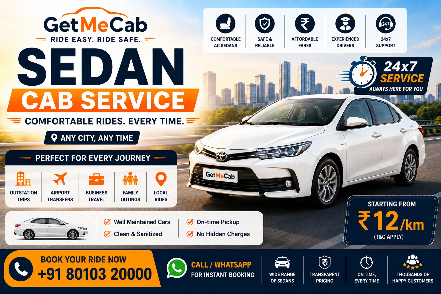 Sedan Cab Mathura to Haridwar Round Way